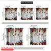 Set Of 2 Flat Printing Christmas Curtains Durable Polyester Fabric Without Electricity Spring Use Made