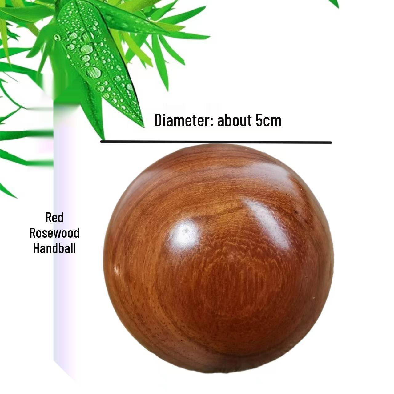 Red Rosewood & Wenge Wood Hand Spinner Ball for Middle-Aged & Elderly Fitness and Massage