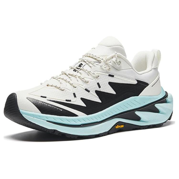 Anta Wilderness PRO Fabric Cushioning Slip Resistant Low top Running Shoes Men's White Black Blue 912425512-7