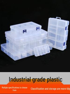 Transparent Multi-Compartment Storage Box for Electronic Components and Small Accessories