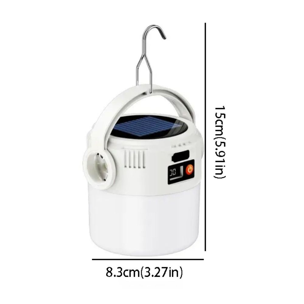 LED Light Solar Powered Light IP55 Waterproof Ultra Bright Camping Light Multi Functional USB Rechargeable Hanging Lantern