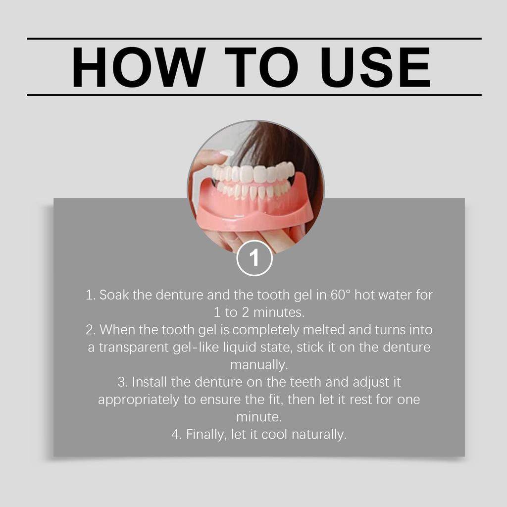 Denture Set - enhances smile aesthetics, made of comfortable material