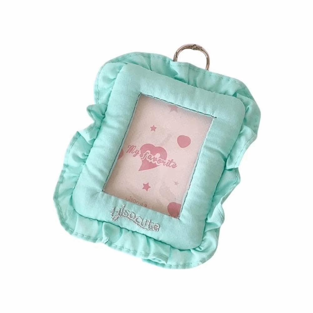 Soft Pillow Korean Photocard Holder with Keychain Photo Storage Pendant  School Stationery