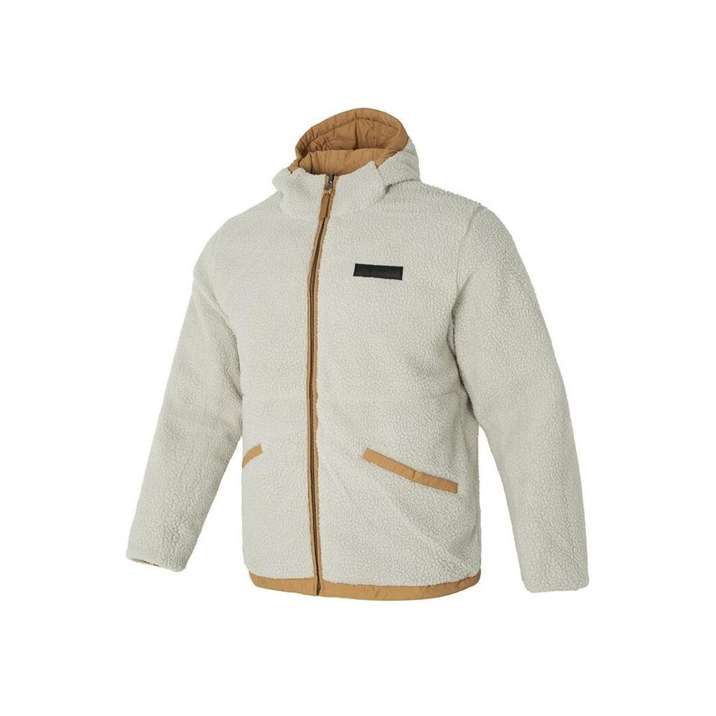 Timberland Solid Logo Outdoor Windproof Reversible Fleece Jacket Men Jacket Wheat A2JC8-P47