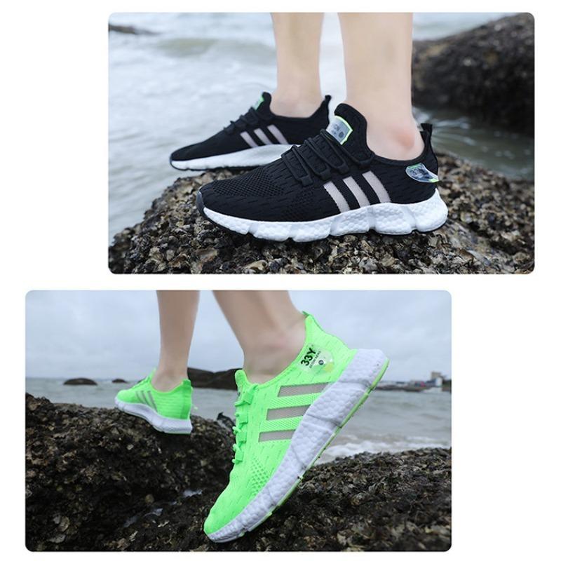 Plus Size Shoes Seventeen Color Couple Popcorn Bottom Men's Shoes Breathable Mesh Peplum Casual Flyweave Sneakers