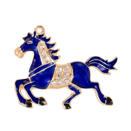 Yousheng Chinese New Year Horse Charm 2026Year of The Horse Mascot Pendant Lucky Zodiac Animal Alloy Feng Shui Charm for DIY Keychain Bracelet Jewelry