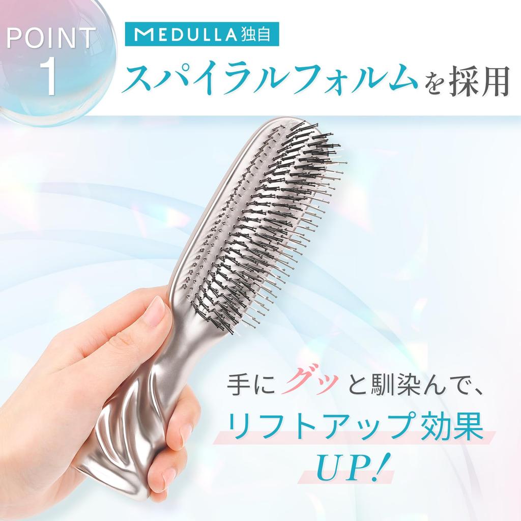 Spiral Scalp Lift Brush Silk Plus Silver Hair Brush Scalp Brush Type Unique FormMEDULLA 2-way