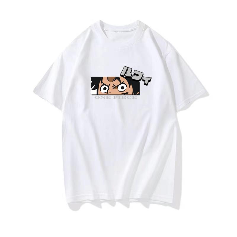

Japanese Anime One Piece Cotton TShirt Luffy Zoro Nami Graphic Summer Short Sleeve Unisex S