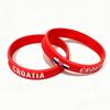 2 pezzi Braccialetti in Silicone Croazia Bandiera Nazionale Braccialetto Inciso Gomma Elastica Alla Moda Per Polso Gioco Sportivo Regalo Festa