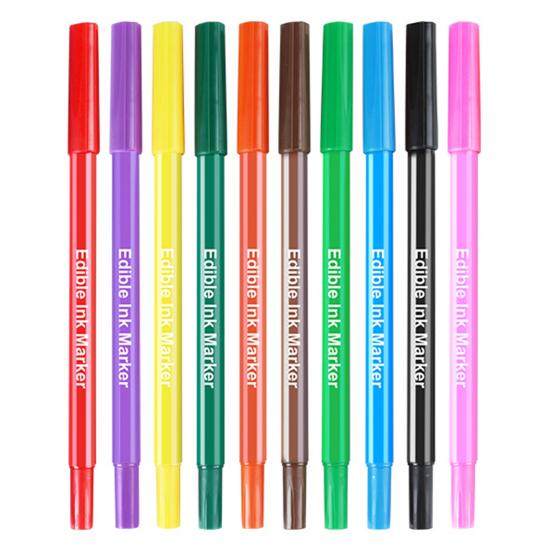 0.7mm Nibs Natural Tone Food Color Pen Food Grade Safety DIY Double Head Cookie Decorating Edible Ink Marker Kitchen Tools