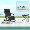 Gartenliege Set 3 Piece Sun Lounger With Tea Table 2 Deck Chairs Cushions Outdoor Lounger 90x56x110 Cm Black
