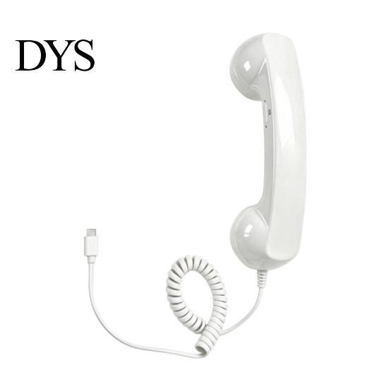 Auricolare per Telefono Fisso Tipo-C Ricevitore Vintage per Cellulare, Auricolare Telefonico Retro Universale Cablato da 3,5 mm, Portatile per Smartphone