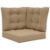 Outdoor Sofa Cushions 3 Pcs Taupe Polyester