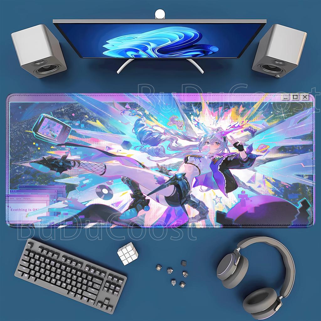 HSR Silver Wolf LV Honkai Star Rail Large XXL Mouse Mat New Nonslip Keyboard Anime Girl Kawaii Mouse Pad PC Gaming Desk Mat