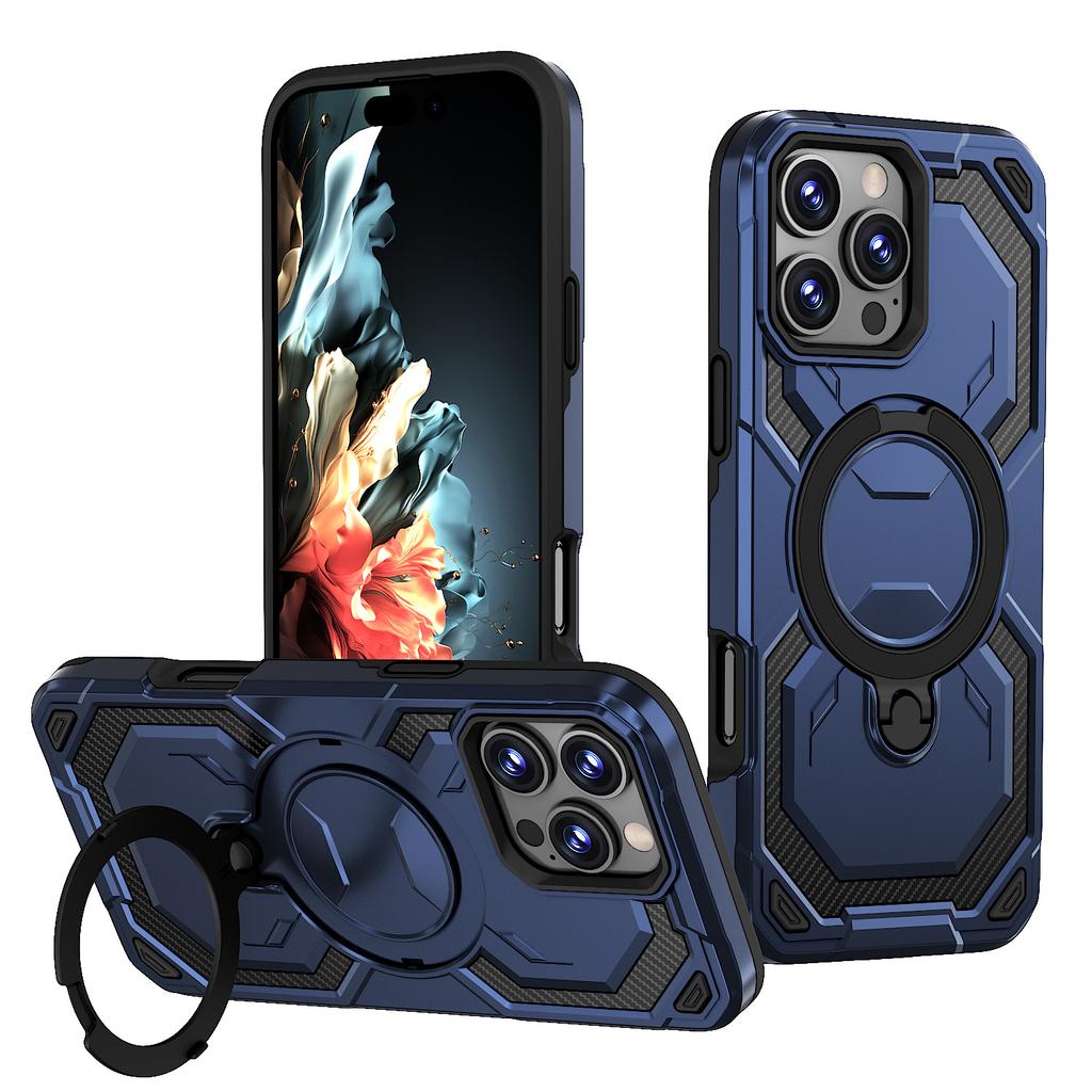 New for IPhone16PRO Magnetic Phone Case Hidden Rotating Bracket for Apple 16e All-inclusive Anti-fall Case