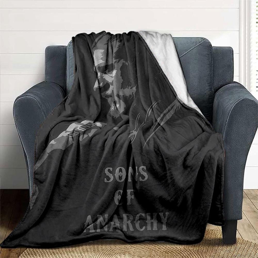 1pc SONS OF ANARCHY Throw Blanket Soft Flannel, Cozy All Season Polyester Perfect for Home, Office