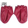 Lady Fashion Faux Leather Half Finger Gloves Driving Pole Dancing Show