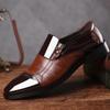 Mode Italienische Schwarze Formelle Schuhe Herren Slipper Hochzeitskleid Lackleder Oxford Schuhe für Herren Leder