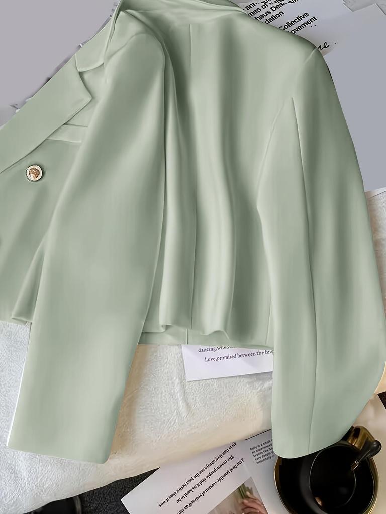 Women's Korean Style Casual Autumn/Spring Suit Jacket – Slimming, Loose Fit, Straight Cut