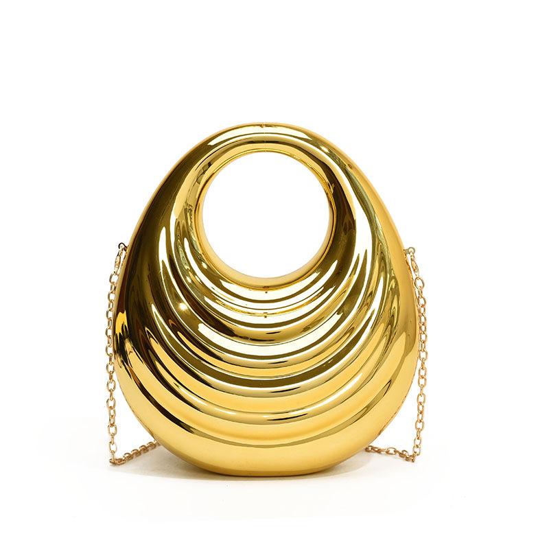 Akrylová taška 2025 nová evropská a americká móda lesklá taška přes rameno ins dámská řetízková kosočtvercová společenská taška tide