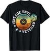 Vintage Vinyl Music Veteran Funny Record Lover Graphic Gift Unisex T-Shirt