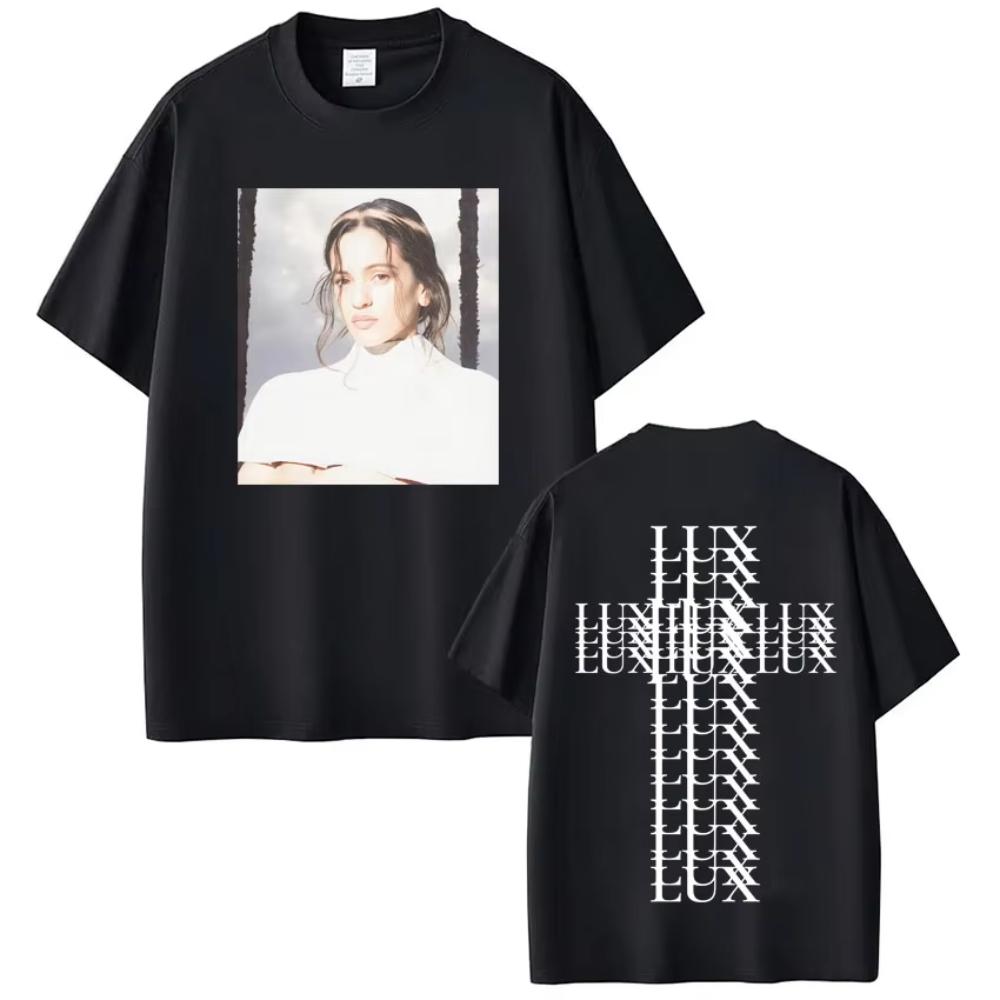 

Singer Rosalía LUX Album Touur 2026 Graprhic Tshirt Unisexs WoUINISEX Oversized Short Sleeve Loose Tshirts Aesthetic Casual Tshirts S