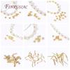 50 Pcs 18K Gold Plated Metal Smooth Curved Tube Beads For Handmade Jewelry Making DIY Accessories Wholesale