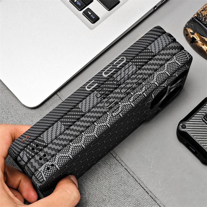 Magnetic Case For Nothing Phone 4a Pro Case For Magsafe Embossed Carbon Fiber Striped Pattern PC Hard Cover