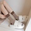 Damen Herbst- und Winter-Haargummi und Warme Samt-Streifensocken