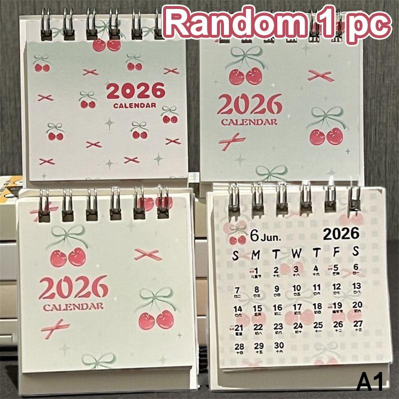 2026 Mini Desk Calendars Cute Butterfly Horse Design Paper Monthly Planner Daily Office & Personal Planning Cute Desk Decor