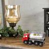 Resin Oil Tanker Truck Piggy Bank - Collectible Home Decoration Miniature Saving Bank Money Box Desktop Decor Toy Gift
