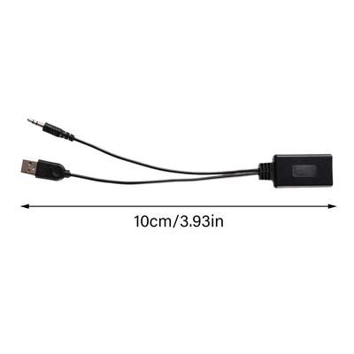 Car Bluetooth Audio Adapter for BMW E90 E91 Wireless Music Receiver with 3.5mm Aux Connection and USB Support