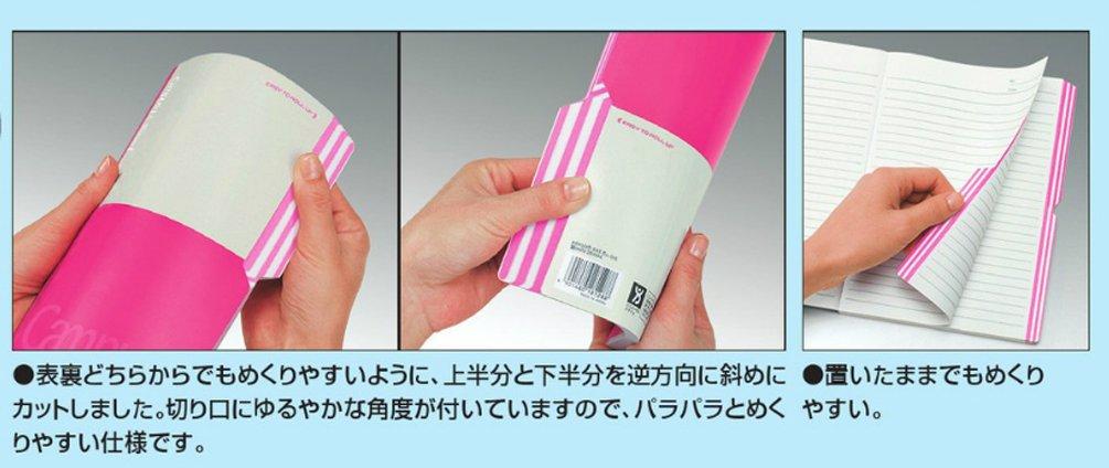 Kokuyo Paracurno Campus with Diagonal Cuts for Easy Turning Notebook, B5, B-ruled, No-R8B-LB,