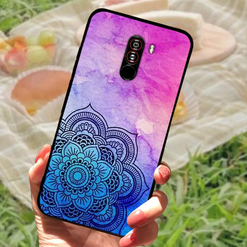 For Xiaomi Mi Pocophone F1 Case Cover PocoF1 Silicone Soft Marble Black Bumper Funda Coque for Xiaomi Poco F1 Poko Protective