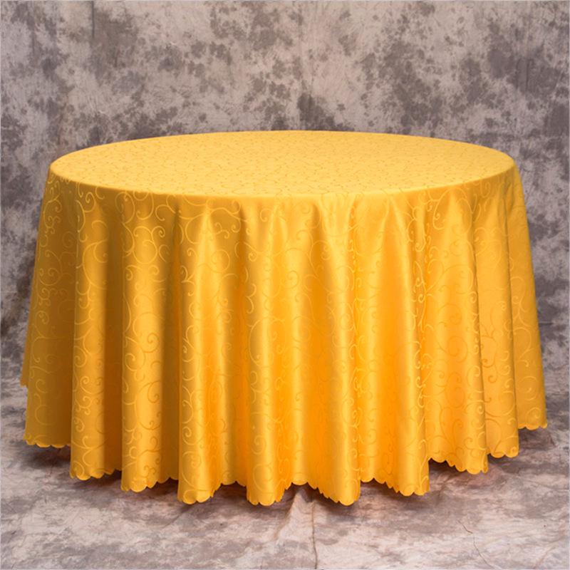 Verdickter runder Tischdeckenrock mit Jacquard-Blumenmuster für Hochzeiten und Bankette