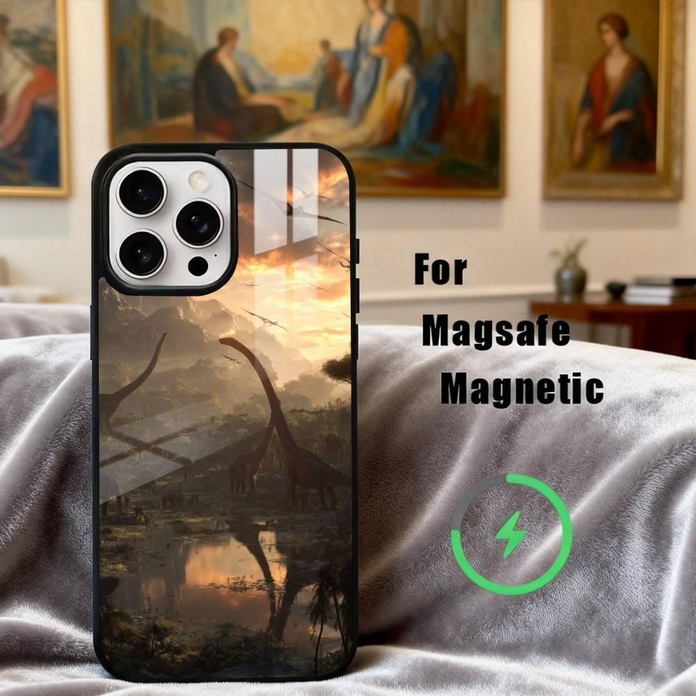 Cool D-Dinosaur Art  Phone Case For iPhone17,16,15,14,13,12,11 Plus,Pro Max Magnetic For Magsafe Wireless Charging