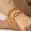 18k Gold-Plated Titanium Steel Bracelet - Elegant, Non-Fading Jewelry for Women