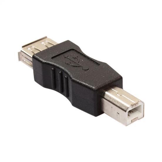 Mini Svart USB Typ A Hona till USB Typ B Hane Converter Connector Adapter