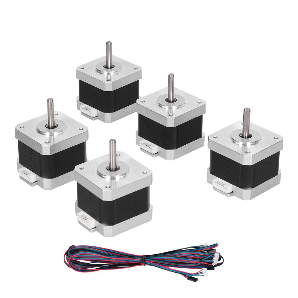 5Pcs Stepper Motor High Accuracy Stability Uniform Speed Lower Noise Three Dimensional Printer Motor