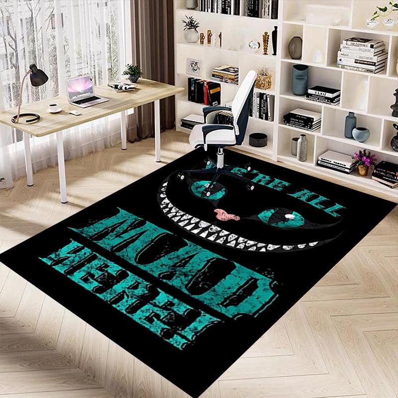 1pc we're all mad here Carpet, Office Rug Outdoor Mat Home Decor Area Carpet Festival