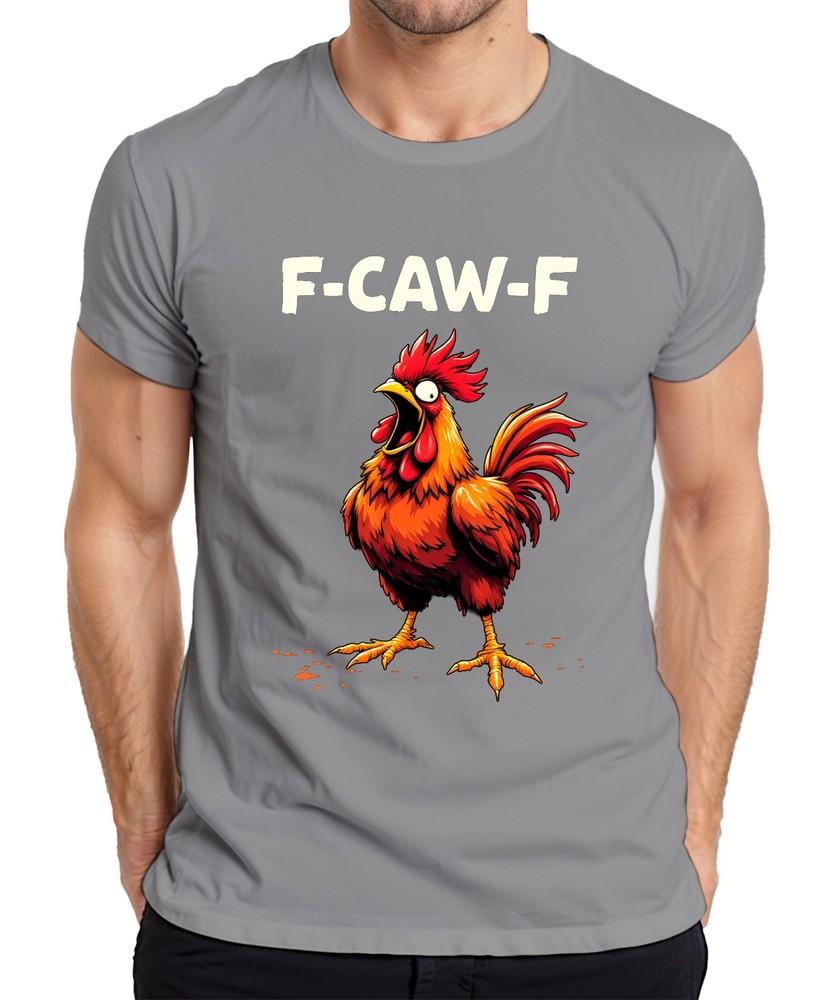 Fcawf Scream Rooster Funny Humor Meme Rooster Cartoon Gift Unisexs Tshirt