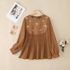 ZANZEA Women Casual Round Neck Long Sleeve Loose Print Blouse