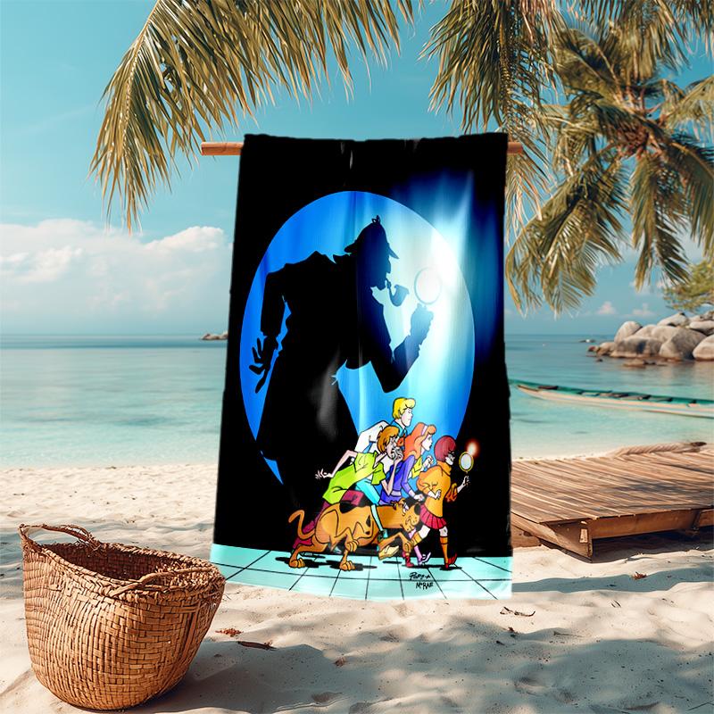 Halloween Fantasy Comedy Adventure Cartoon Movie Scooby-Doo Towel Outdoor Camping Vacation Swimming Beach Towel Outdoor Absorbent Bath Towel Y1