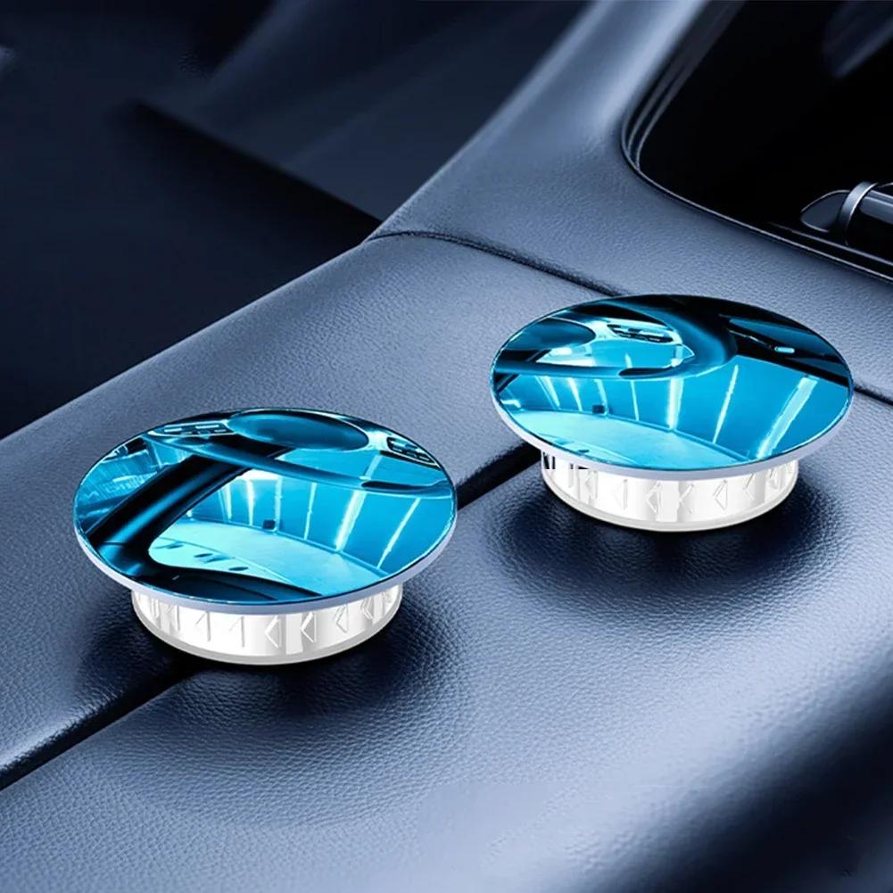 2Pcs 360 Adjustable Small Round Rearview Mirror Wide Angle Mirror Blind Spot Car Reverse Auxiliary Rearview Convex Mirror