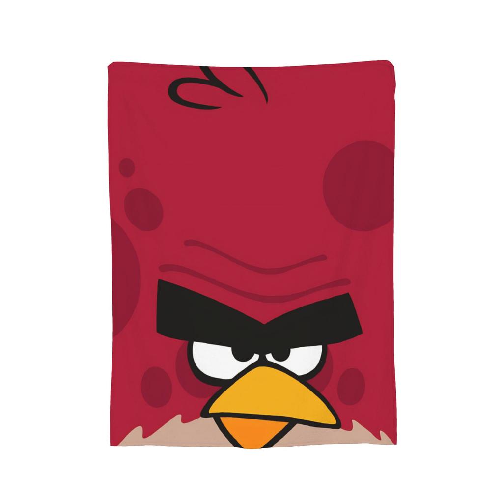 A-Angry Anime B-Birds Games Red Fleece Throw Blankets Blanket for Bedding Car Super Warm Bedspread,