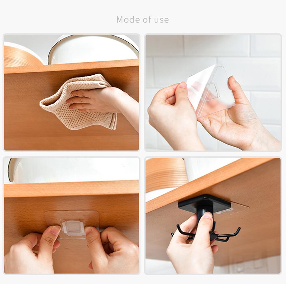 360 Degree  Rotating Utensil Rack Hook Holder Wall Kitchen Tool Storage Holders for Bathroom Cabinet Hanging Organizer
