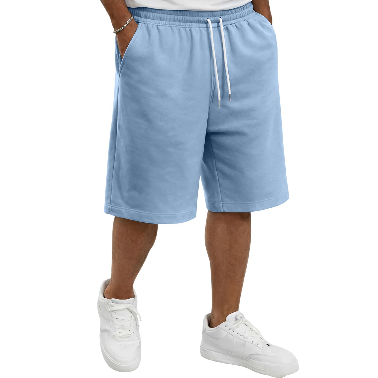 Herren Casual - Gewebte Shorts mit Kordelzug XL blau
