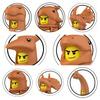 Dinosaur Jurassic Triceratops Brachiosaurus Figure Head Cover Helmet, Multi-color Options Building Blocks Toy