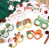 Runtowo 12 Stück Papier Lustige Foto Requisiten Brillen 2025 Frohe Weihnachten Deko für Zuhause Weihnachtsgeschenke Neues Jahr 2026 Weihnachtsmann Navidad