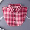 Plaid Fake Collar Female Ladies Detachable Collars For Women Detachable Lapel Shirt False Collars Woman False Blouse Neckwear